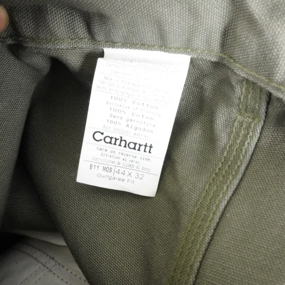 Carhartt B11 MOS Washed-Duck Work Dungaree Pant 44x32 Original Fit Straight Leg